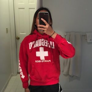 Red Puerto Rico Lifeguard Sweatshirt